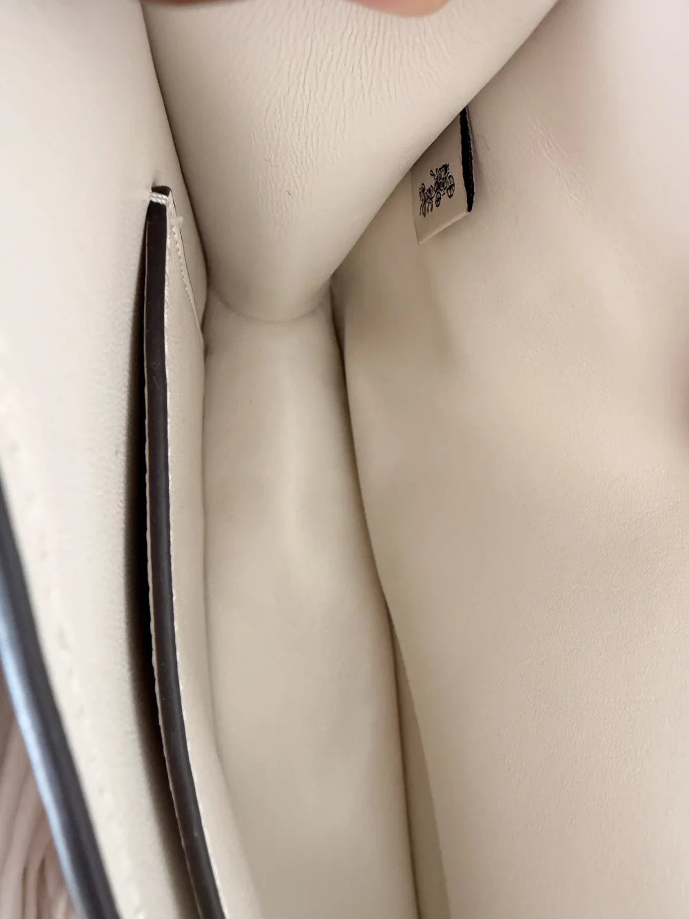 Coach white leather